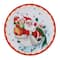 90th Anniversary Collection 8&#x22; Gold &#x26; Red Trimmed Ceramic Santa Plates, 4ct.